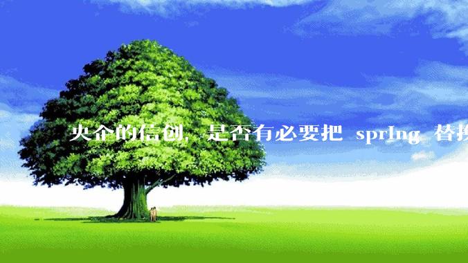 央企的信创，是否有必要把 spring 替换成国产的 solon ？