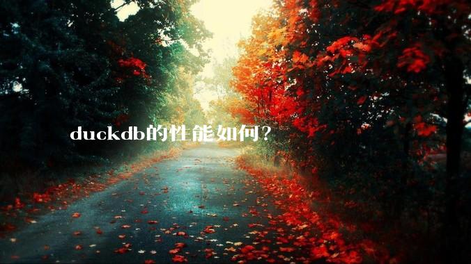 duckdb的性能如何？