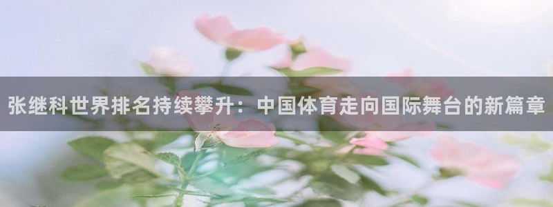 张继科世界排名持续攀升：中国体育走向国际舞台的新篇章