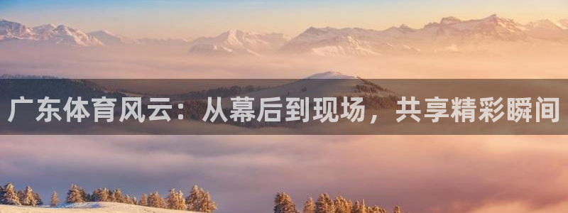广东体育风云：从幕后到现场，共享精彩瞬间